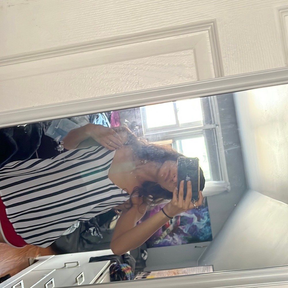 XS Rue 21 Thin strap stripped flowy shirt.